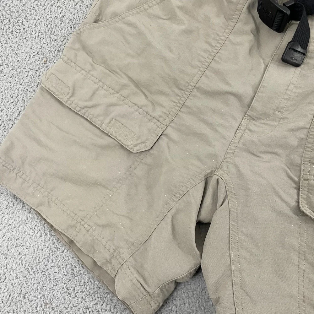 The North Face Shorts Men L Tan Belted Outdoor Hiking Nylon Cargo